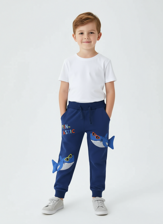 Children's Shark Applique Joggers