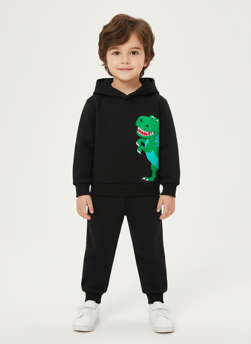 Children's Dinosaur Graphic Hoodie & Pants Set