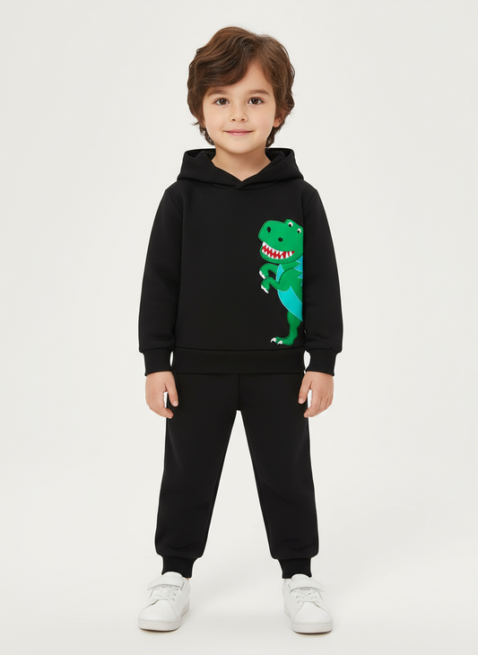Children's Dinosaur Graphic Hoodie & Pants Set