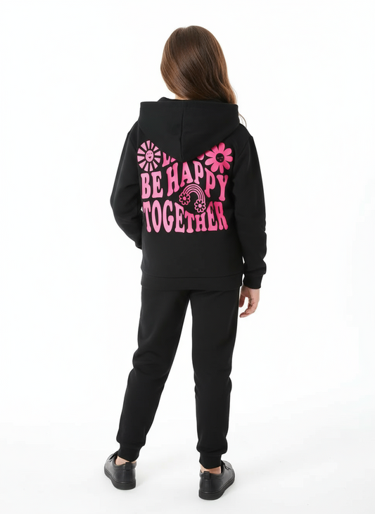 Children's Graphic Long Sleeve Hoodie and Pants Set
