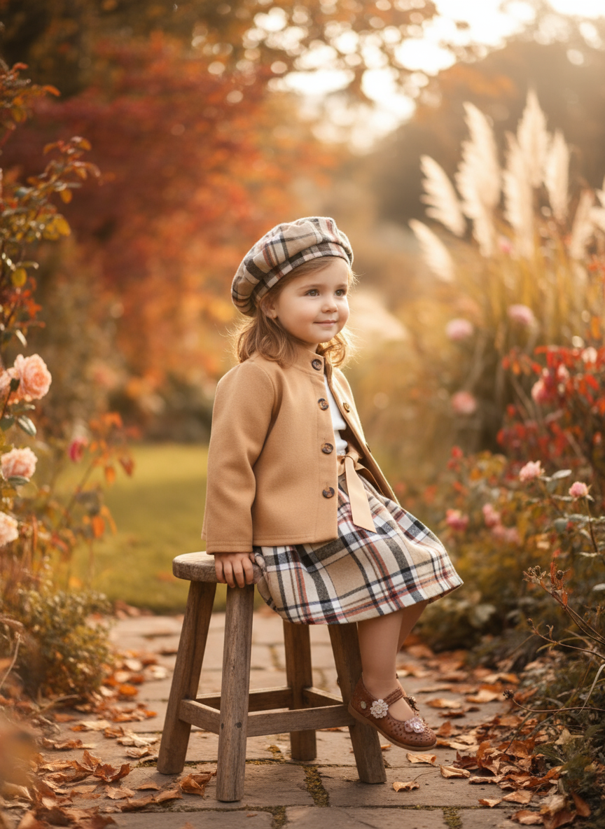 Children's Plaid 3-Piece Outfit Set