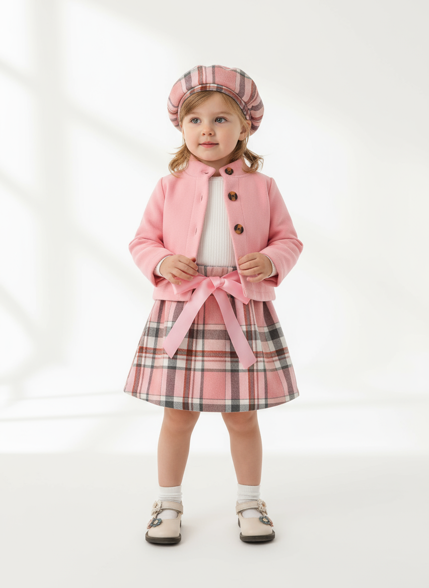 Children's Plaid 3-Piece Outfit Set