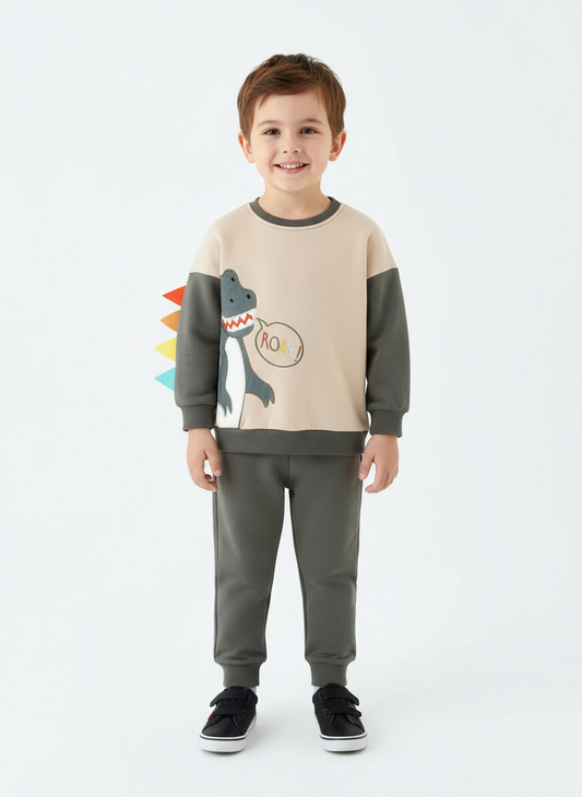 Children's Dinosaur Crew Neck Sweatshirt
