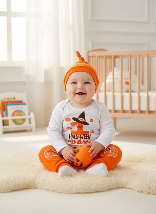 Children's Halloween 3-Piece Baby Outfit Set